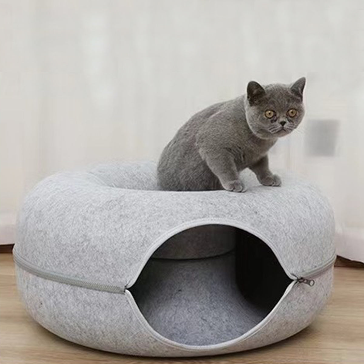 CAMA DONUT PARA GATOS - SUAVE, CÁLIDA Y ANTIESTRÉS