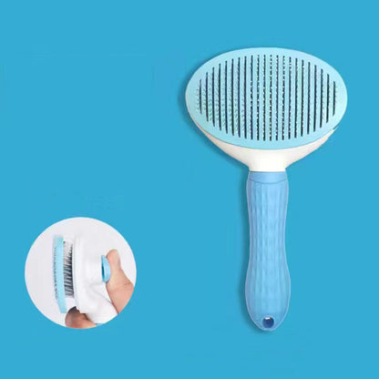 CEPILLO QUITAPELOS PARA PERROS Y GATOS - ERGONÓMICO Y CON BOTÓN