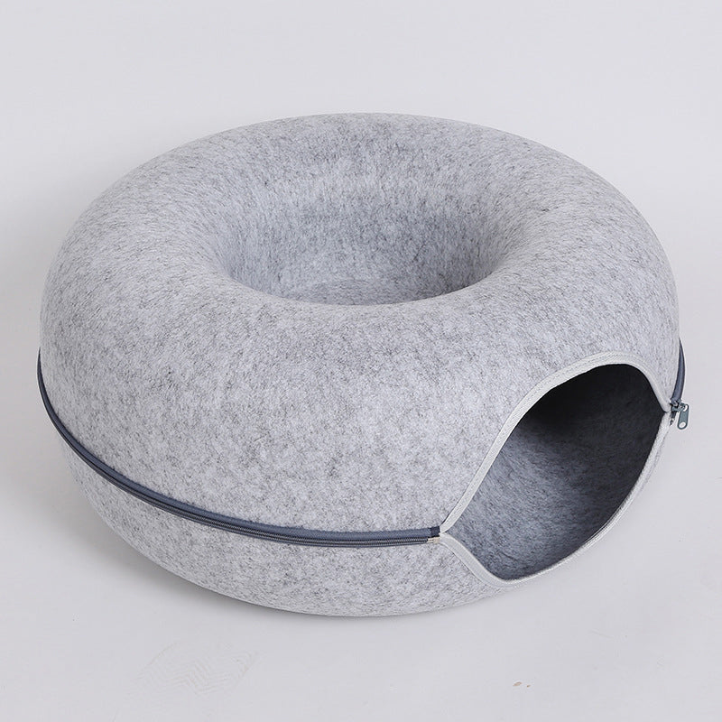 CAMA DONUT PARA GATOS - SUAVE, CÁLIDA Y ANTIESTRÉS