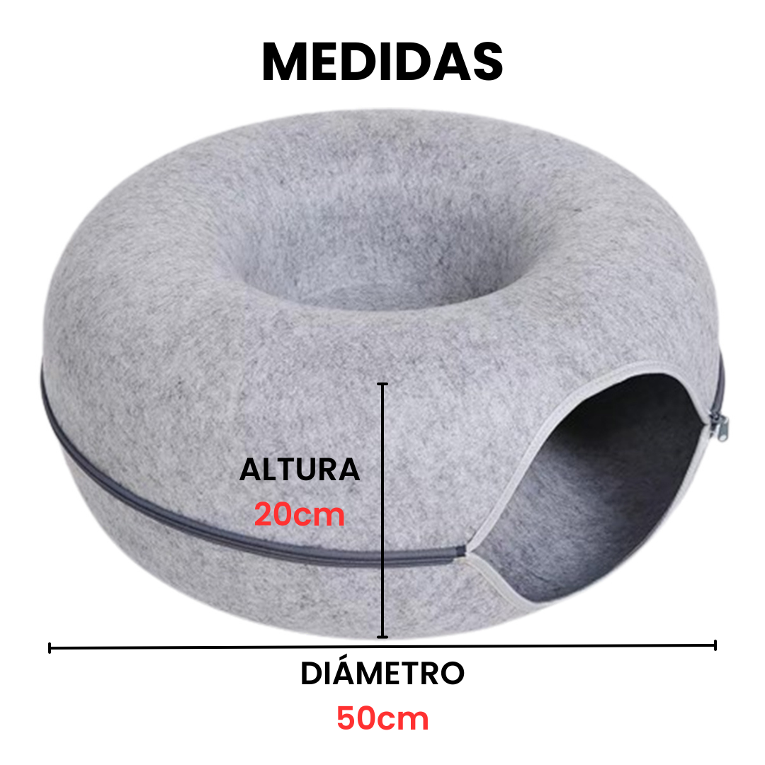 CAMA DONUT PARA GATOS - SUAVE, CÁLIDA Y ANTIESTRÉS